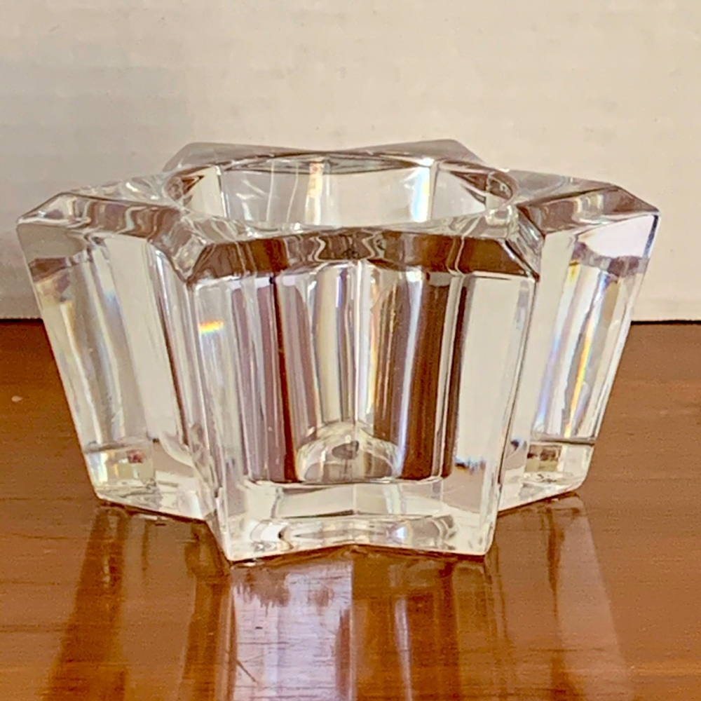 24% Lead Crystal Candle Holder